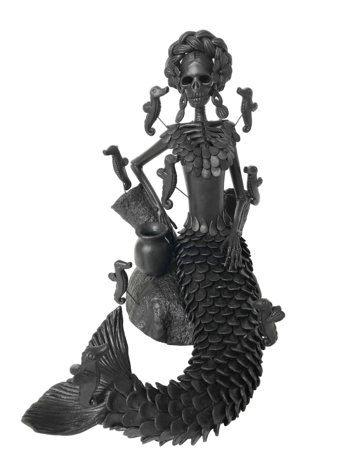 Catrina Sirena negra - 43 cm. 17 in.