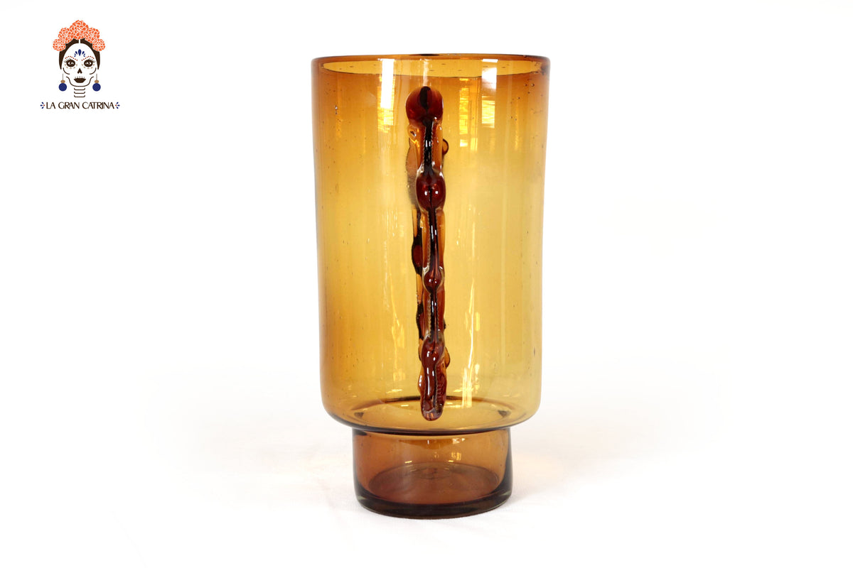 Jarra con 8 Gotas de Vidrio Soplado Naranja – 40 cm 15.7 in.