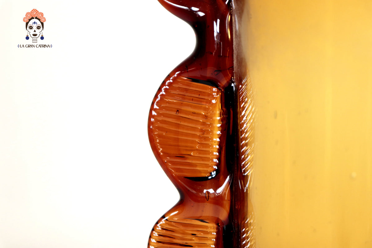 Jarra con 8 Gotas de Vidrio Soplado Naranja – 40 cm 15.7 in.