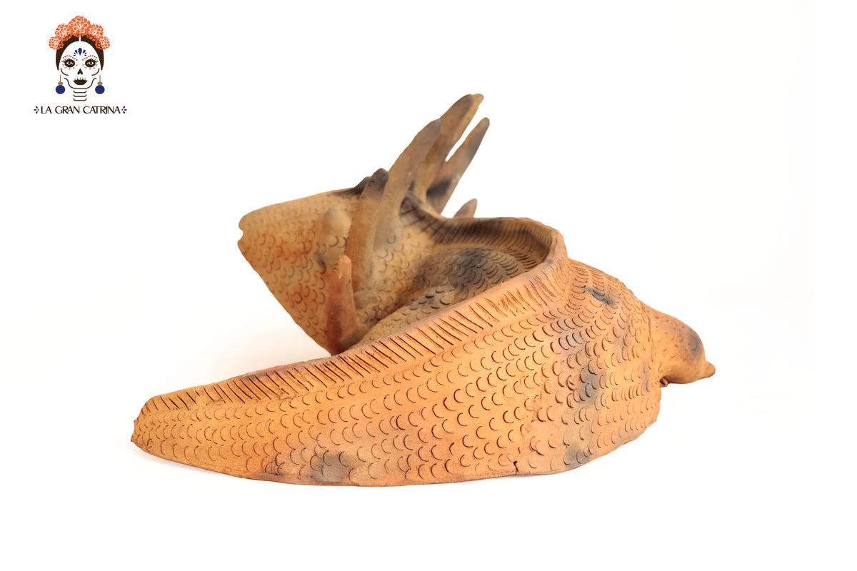 Ajolote III de Barro Natural - 44 cm. 17.3 in. Zipiajo