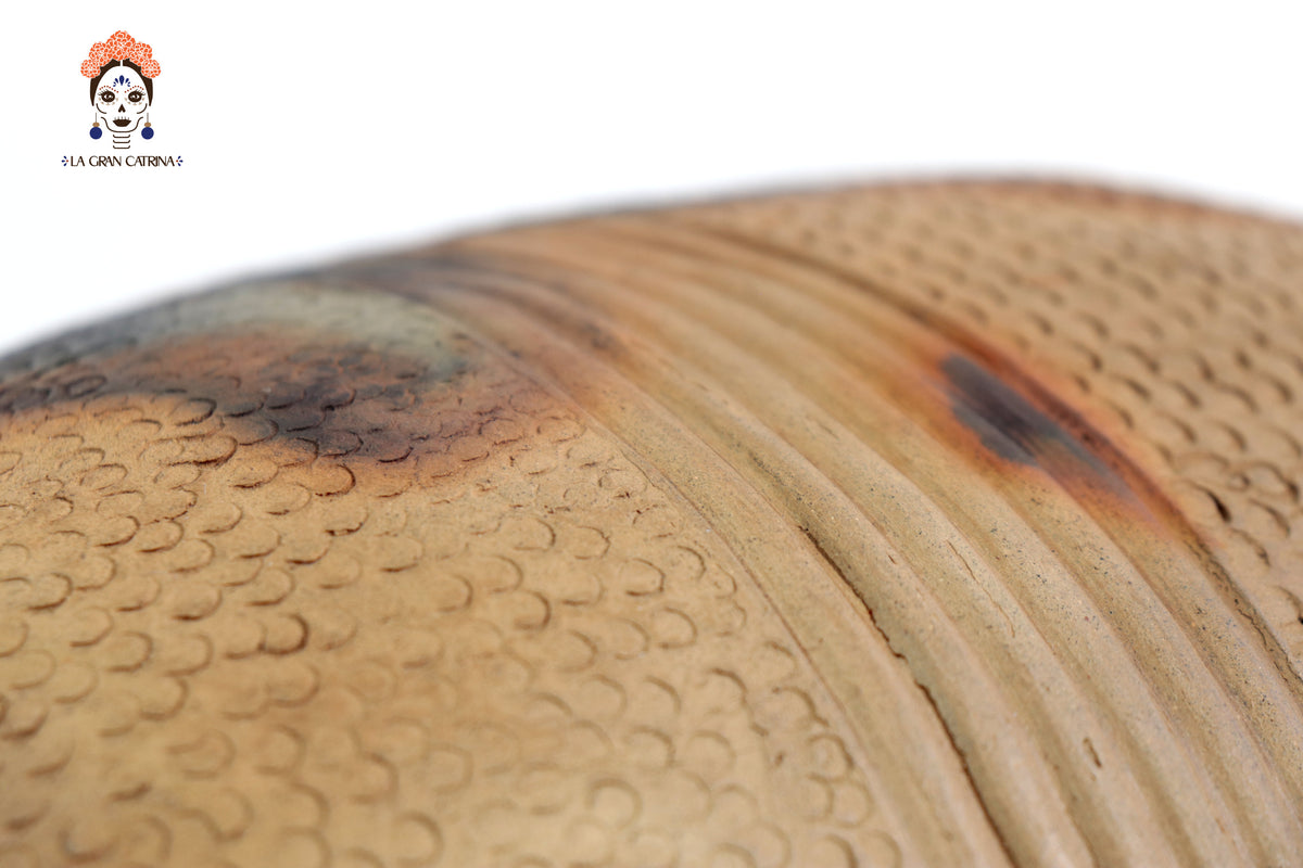 Armadillo con hijos de Barro Natural - 28 cm. 11 In. Zipiajo