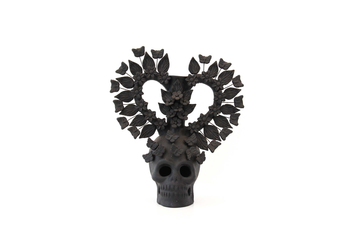 Candelero de Día de Muertos Negro - 29 cm. 11.5 in.