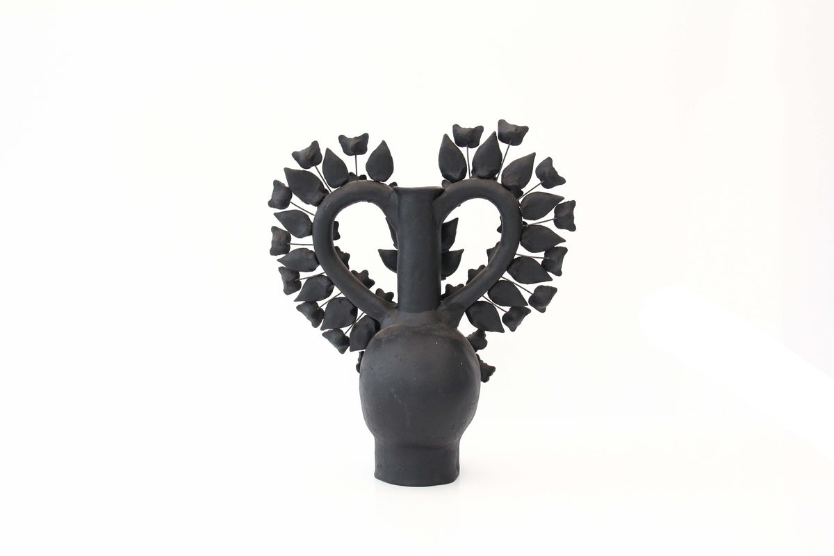 Candelero de Día de Muertos Negro - 29 cm. 11.5 in.
