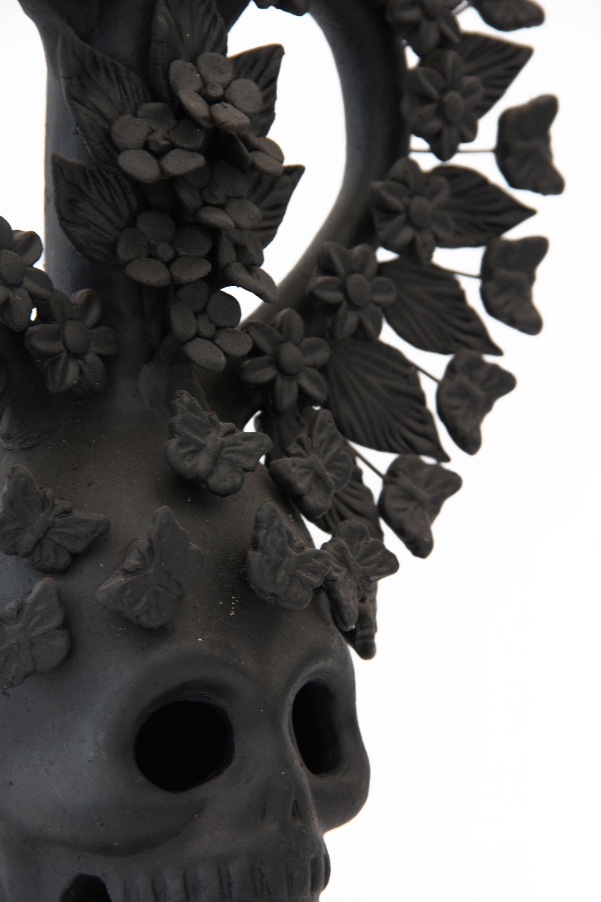 Candelero de Día de Muertos Negro - 29 cm. 11.5 in.