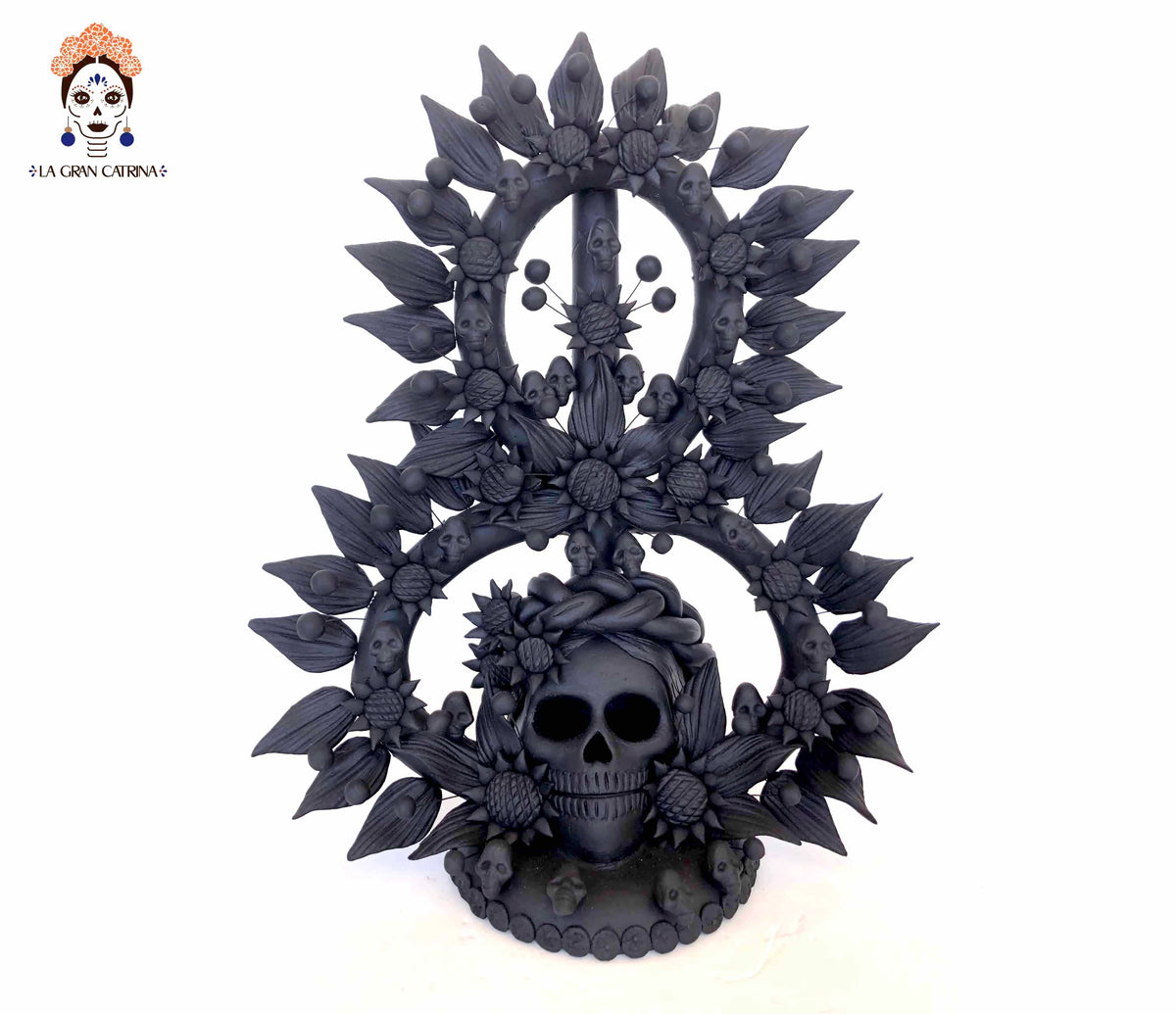 Ofrenda de Calavera - Color negro 41 cm. Artesanía