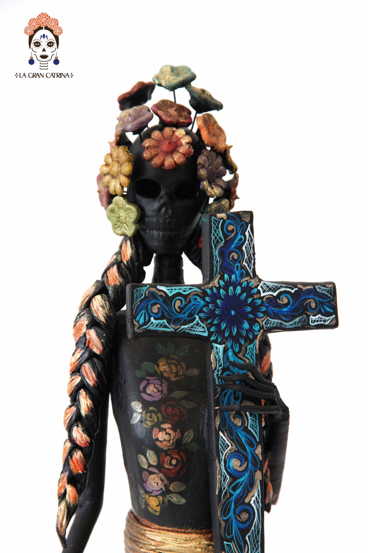 Catrina con la Cruz - 50 cm. 20 in. - Sobre Pedido Catrina