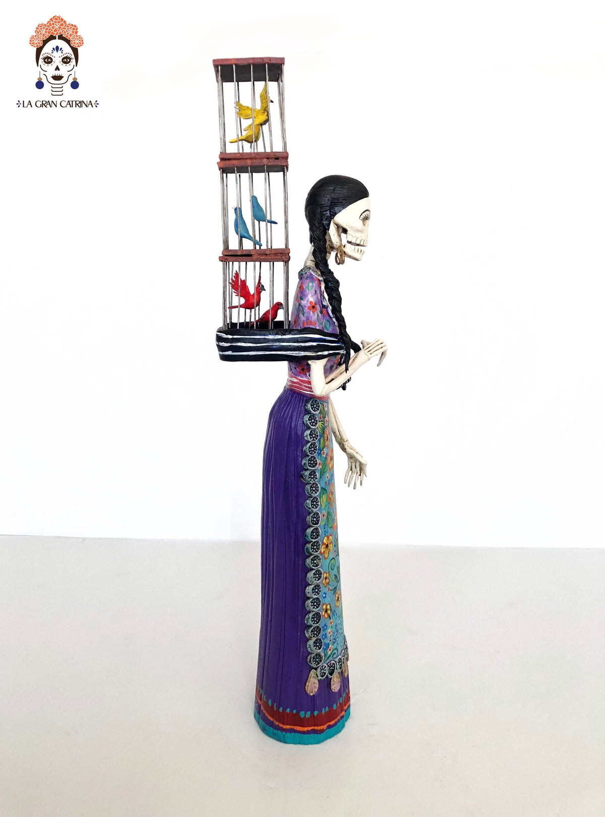 Catrina Pajarera y Catrín Gallero - 50 cm. 20 in. Catrina