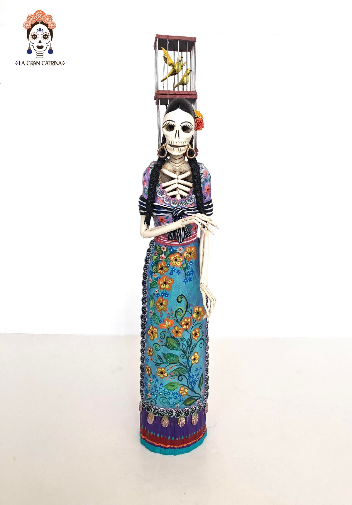 Catrina Pajarera y Catrín Gallero - 50 cm. 20 in. Catrina