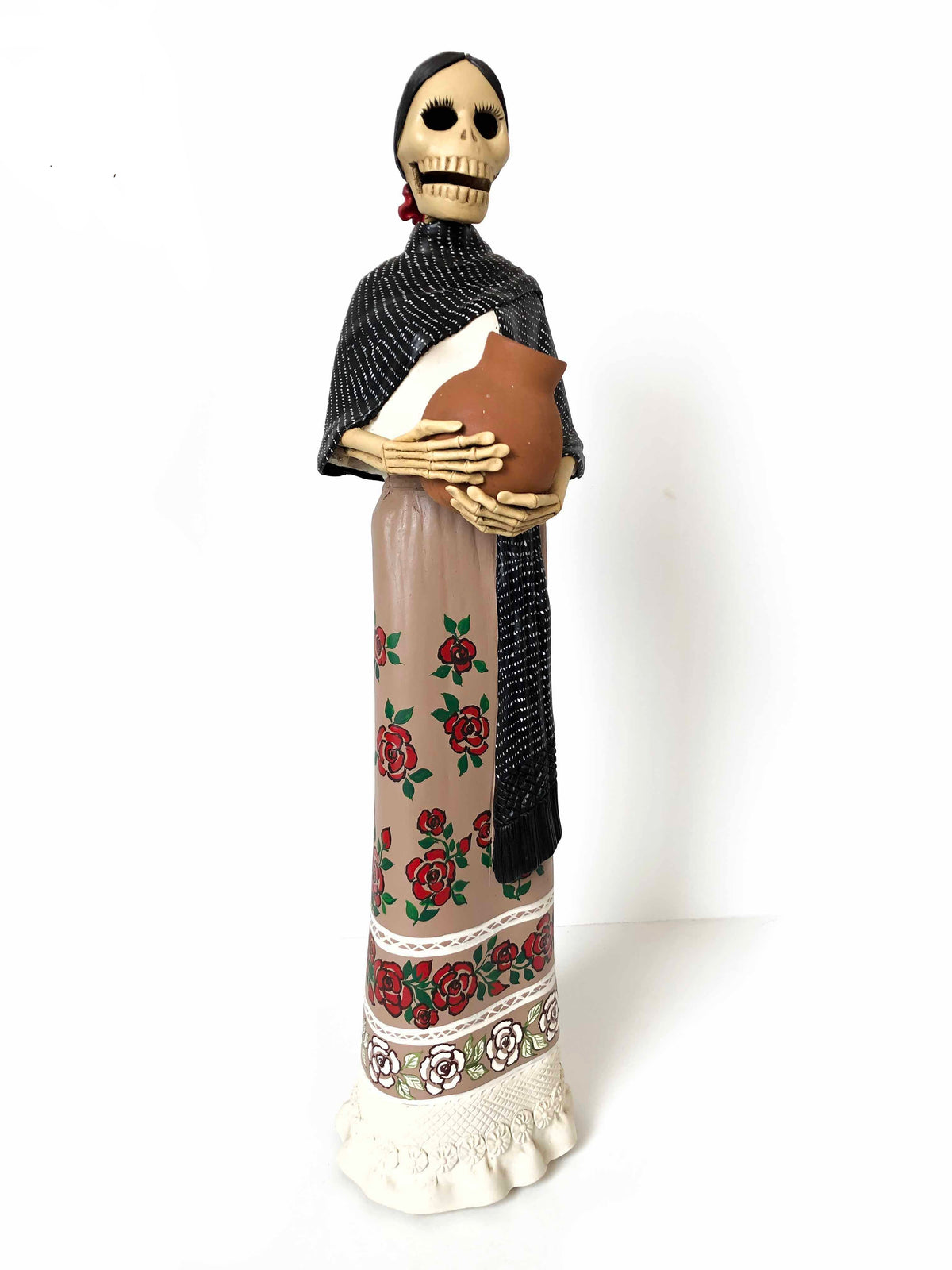 Catrina con olla de barro - 67 cm. 27 in. Catrina
