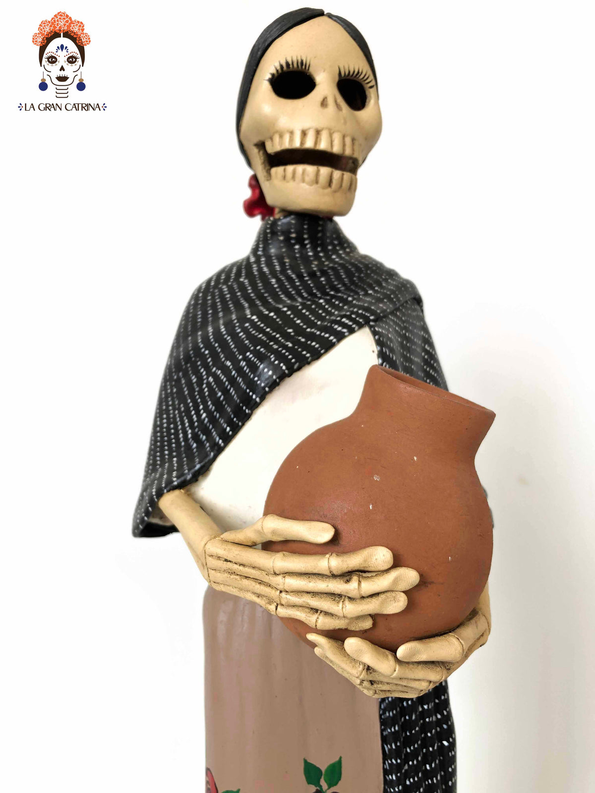 Catrina con olla de barro - 67 cm. 27 in. Catrina