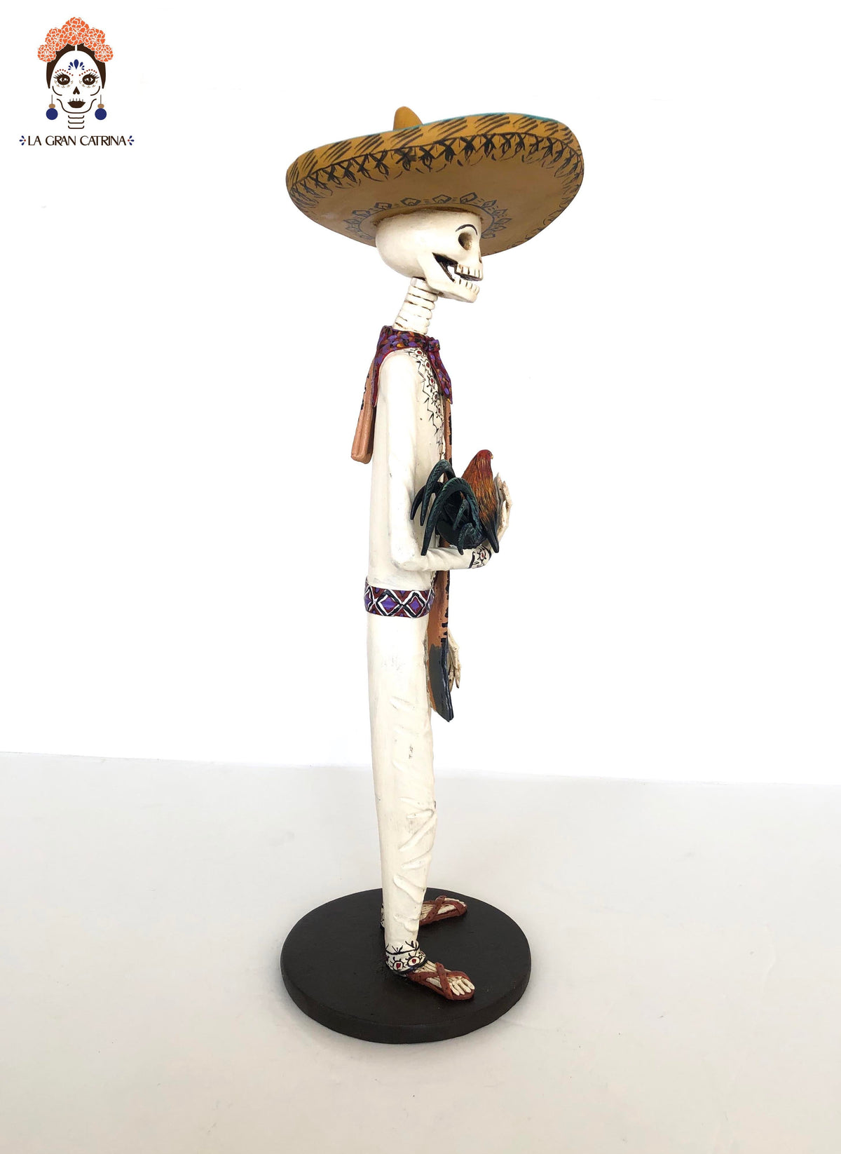 Catrina Pajarera y Catrín Gallero - 50 cm. 20 in. Catrina
