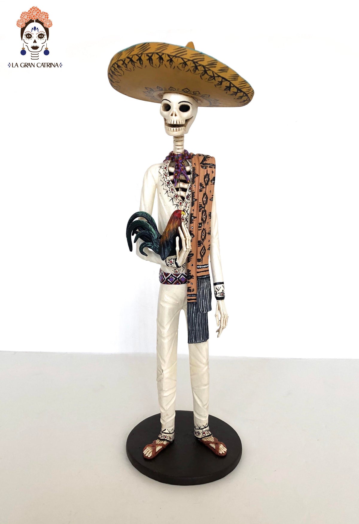 Catrina Pajarera y Catrín Gallero - 50 cm. 20 in. Catrina