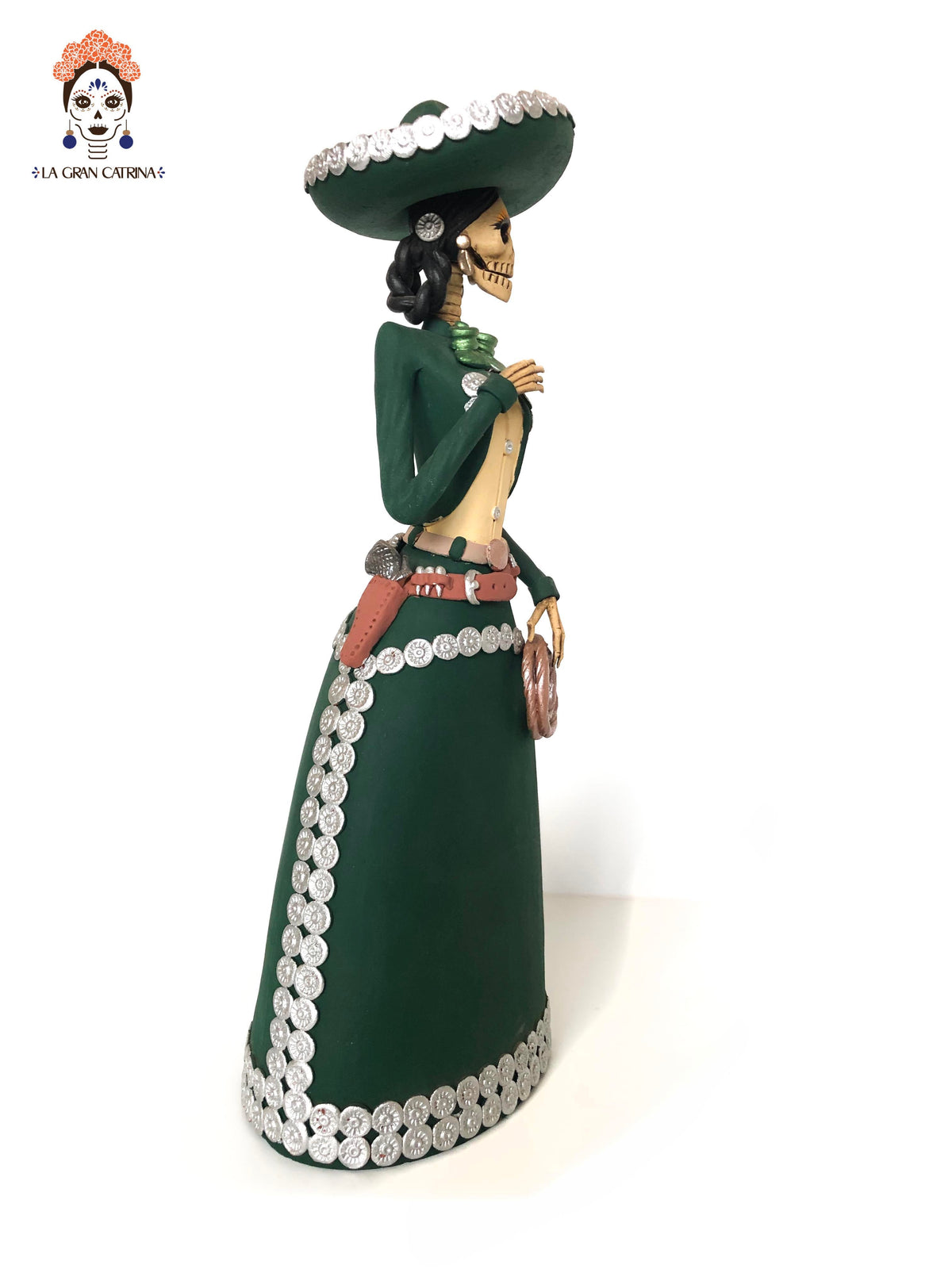 Pareja de Catrines Charros - 38 cm. 15 in. Catrina