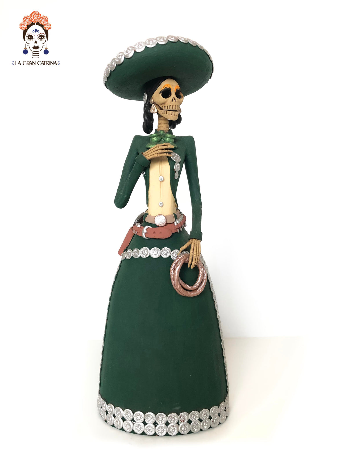 Pareja de Catrines Charros - 38 cm. 15 in. Catrina