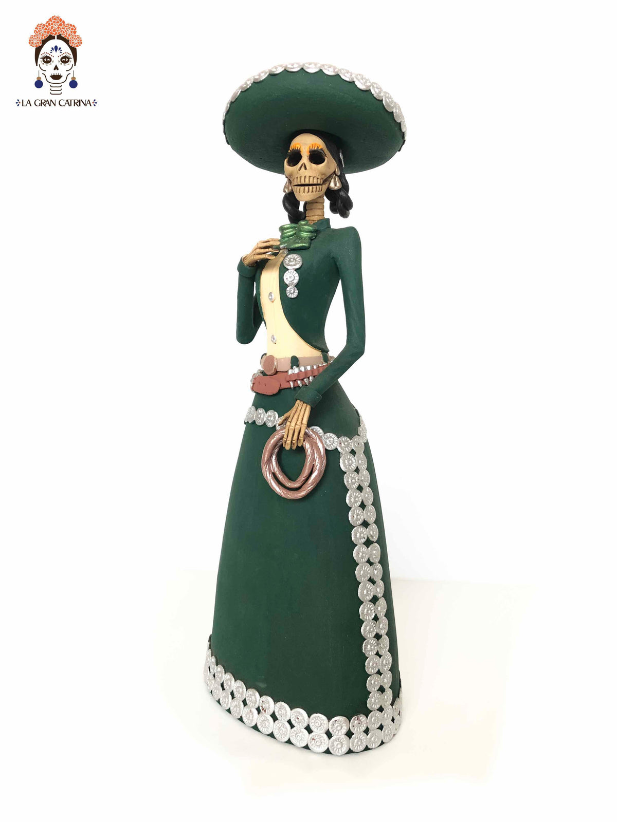 Pareja de Catrines Charros - 38 cm. 15 in. Catrina