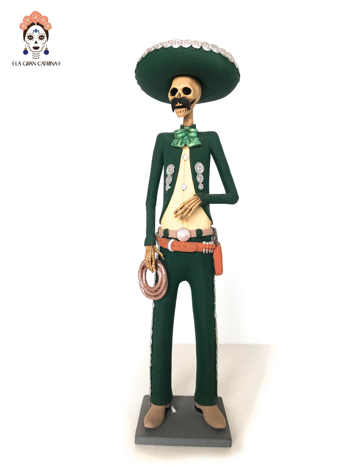 Pareja de Catrines Charros - 38 cm. 15 in. Catrina