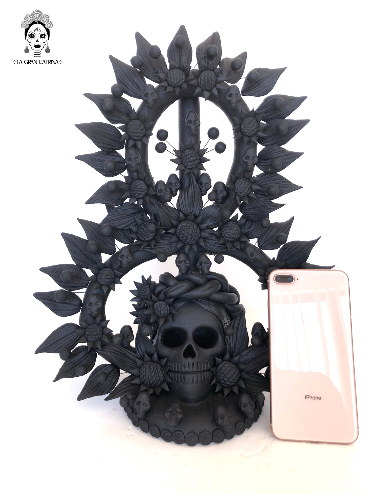 Ofrenda de Calavera - Color negro 41 cm. Artesanía