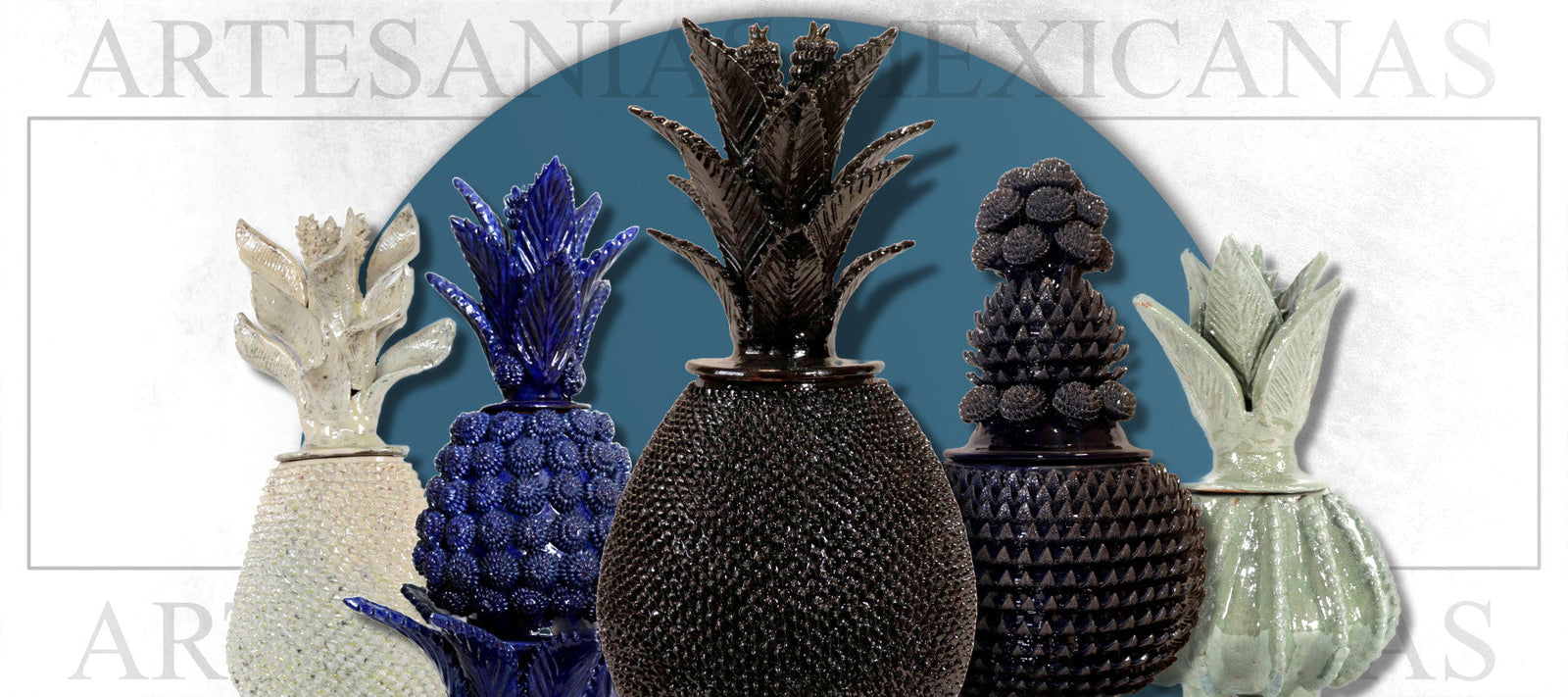 Piñas de barro vidriado de San José de Gracia