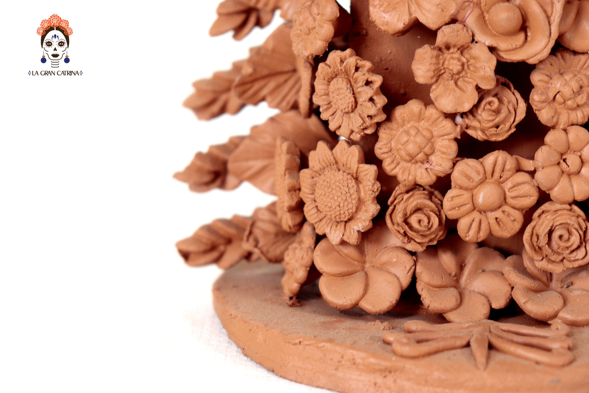Arbol de la Vida de Barro Natural - 30.5 Cm. 12 In. Zipiajo