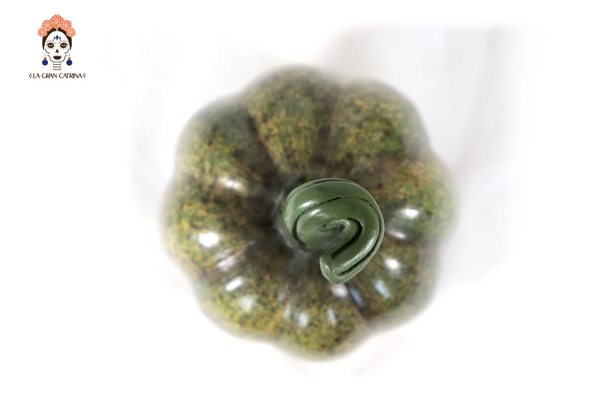 Juego de 3 calabazas verdes natural - 22 cm - 8.7 in.