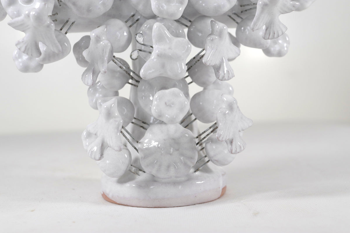 Cruz blanca vidriada de 22 cm. - 8.6 in.