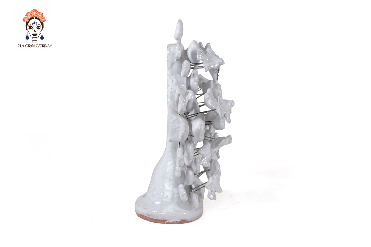 Cruz blanca vidriada de 22 cm. - 8.6 in.