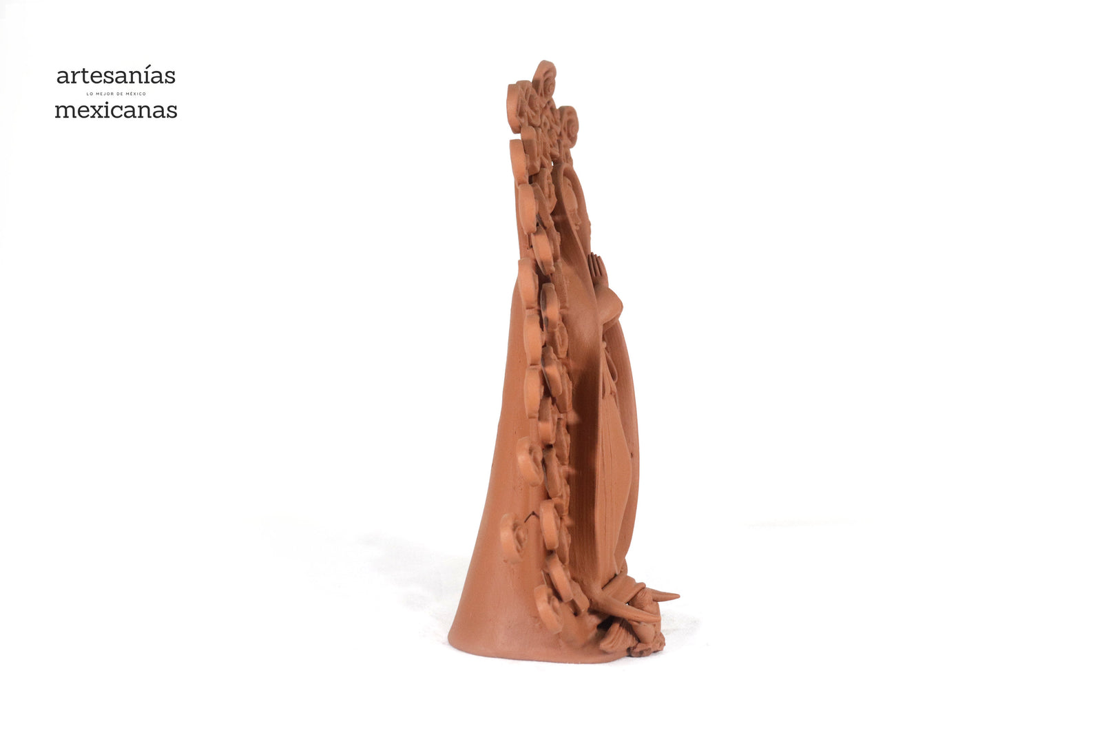 Virgen de Guadalupe - 35 cm. - Barro natural Artesanía
