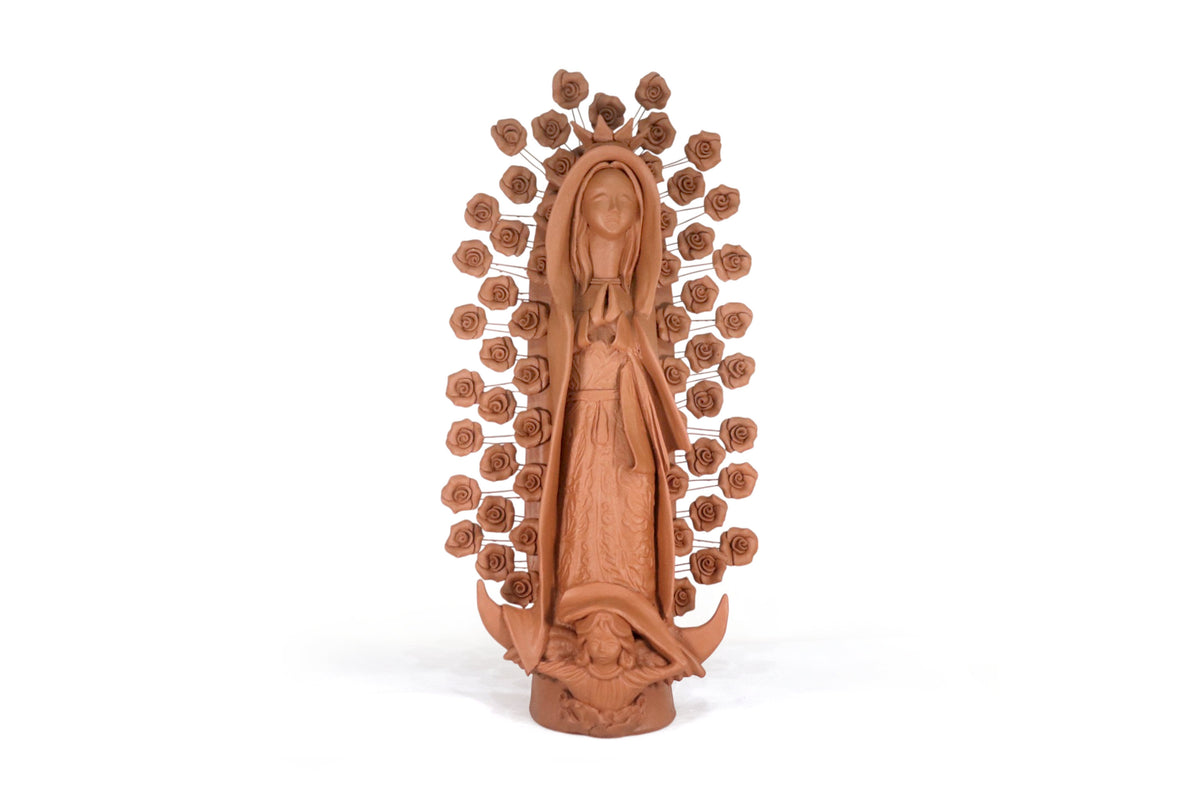 Virgen de Guadalupe - 69 cm. - Barro natural