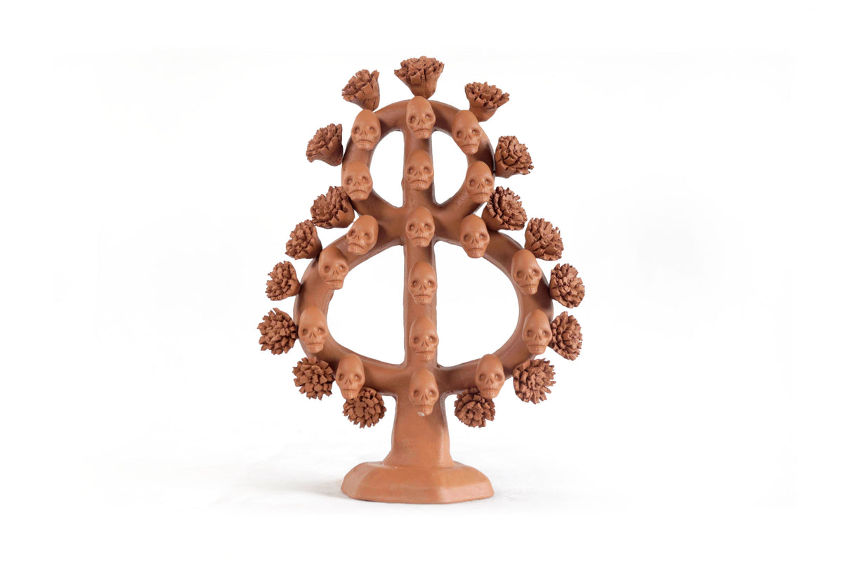 Árbol de la vida - Barro natural - 27 cm. 10.6 in.