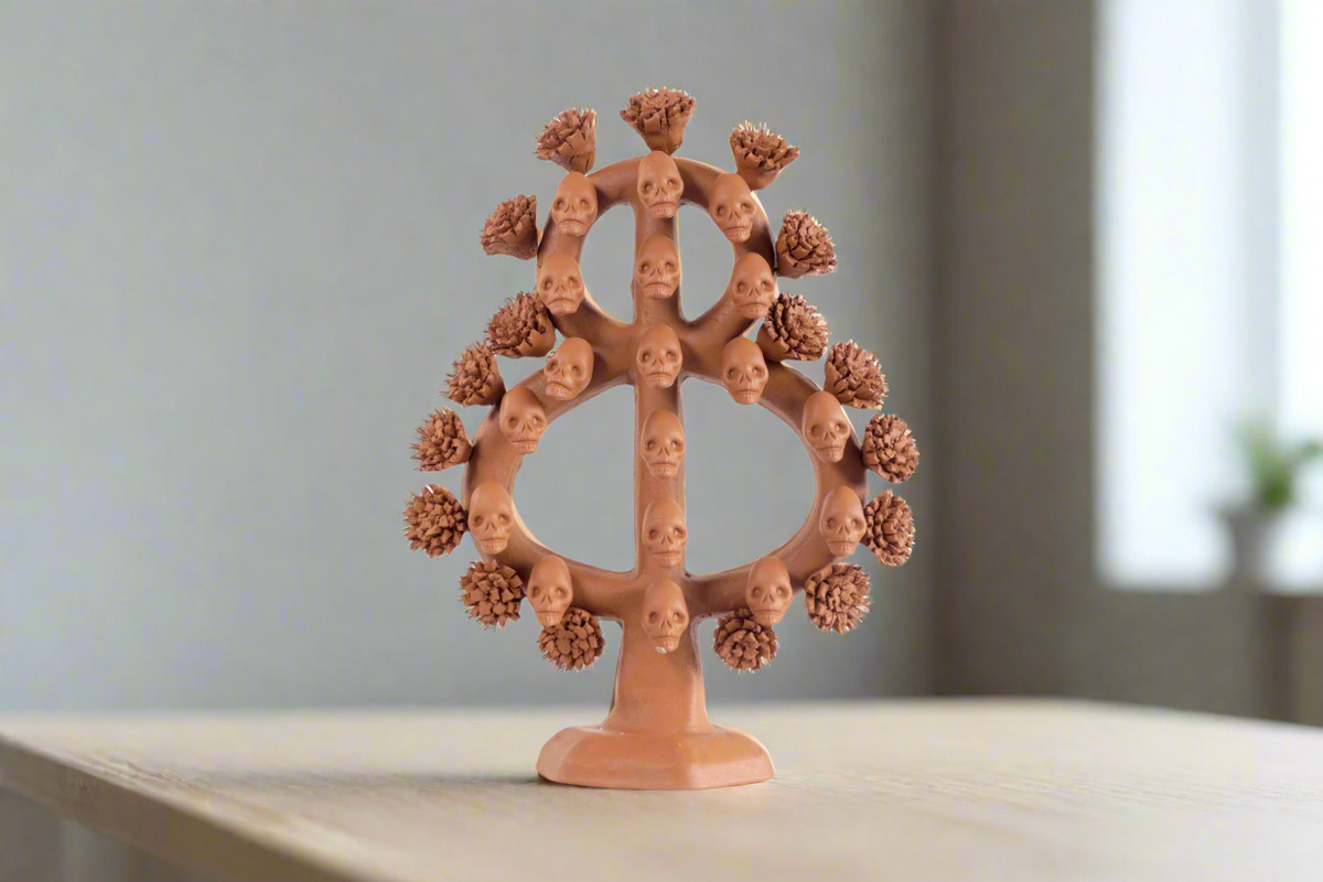 Árbol de la vida - Barro natural - 27 cm. 10.6 in.