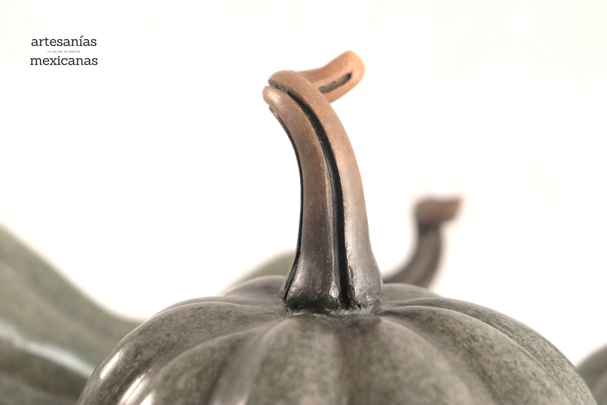 Juego de 3 calabazas verde grisáceo