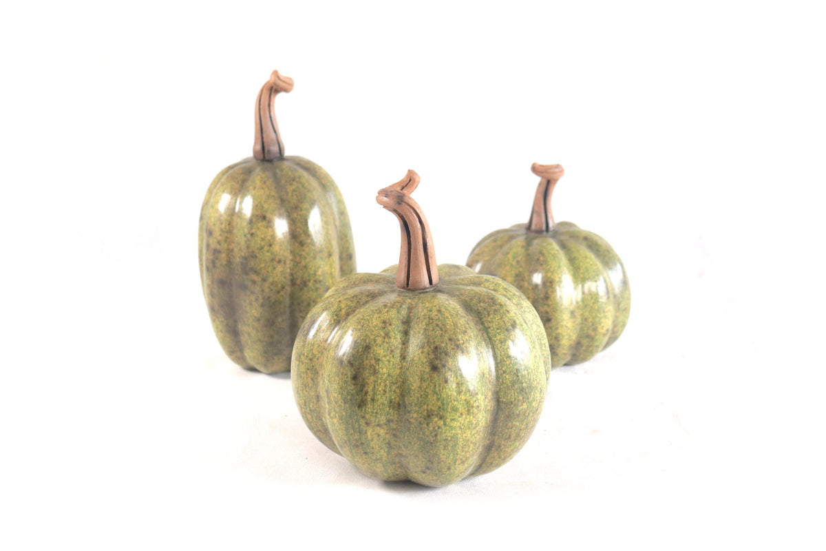 Juego de 3 calabazas verde ll