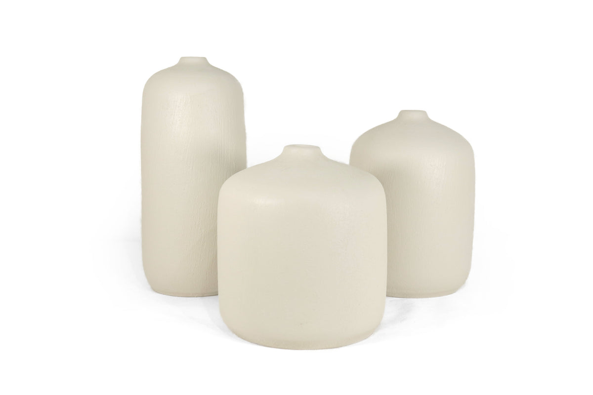 Set de jarrones decorativos contemporáneos - Boca chata