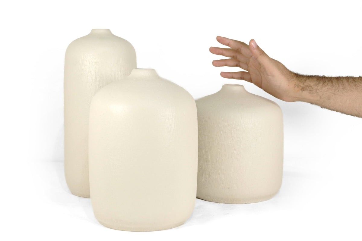 Set de jarrones decorativos contemporáneos - Boca chata