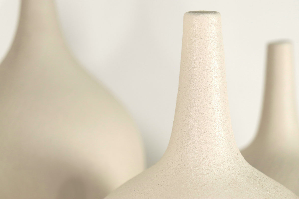 Set de jarrones decorativos contemporáneos - Boca larga