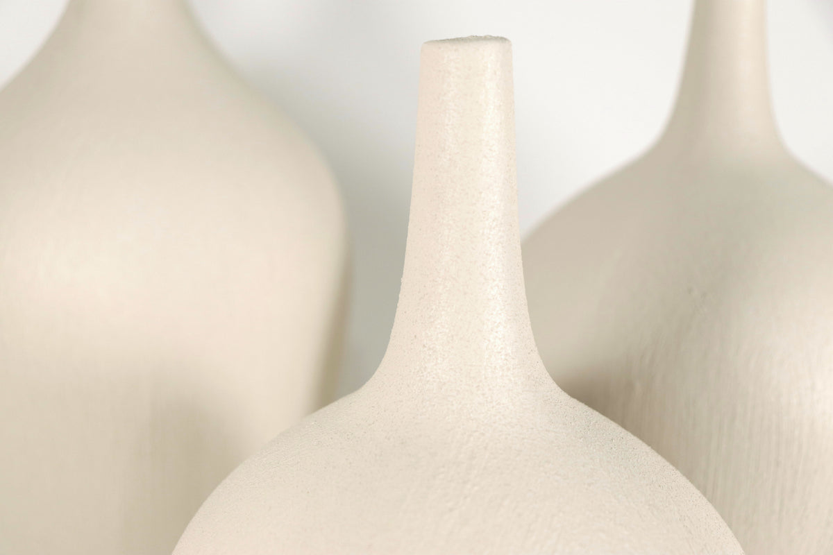 Set de jarrones decorativos contemporáneos - Boca larga