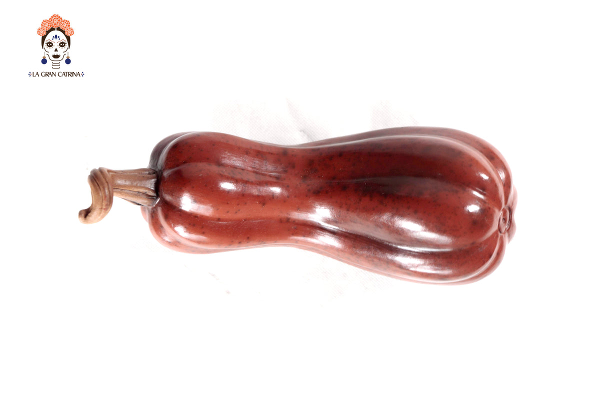 Juego de 3 calabazas rojizas - 25 cm. 9.8 in. - En Producción Calabaza