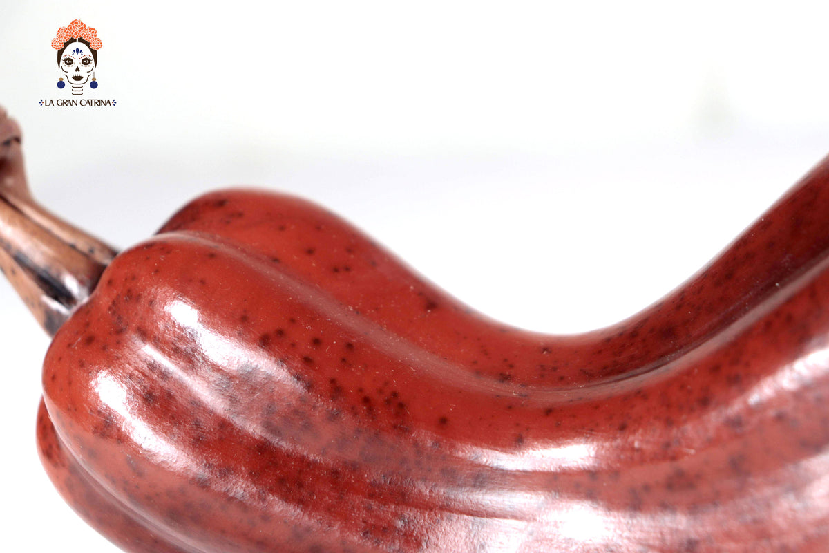 Juego de 3 calabazas rojizas - 25 cm. 9.8 in. - En Producción Calabaza