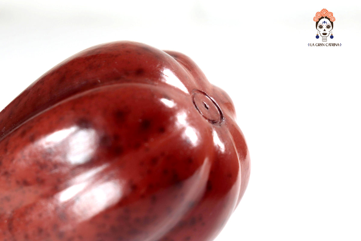 Juego de 3 calabazas rojizas - 25 cm. 9.8 in. - En Producción Calabaza