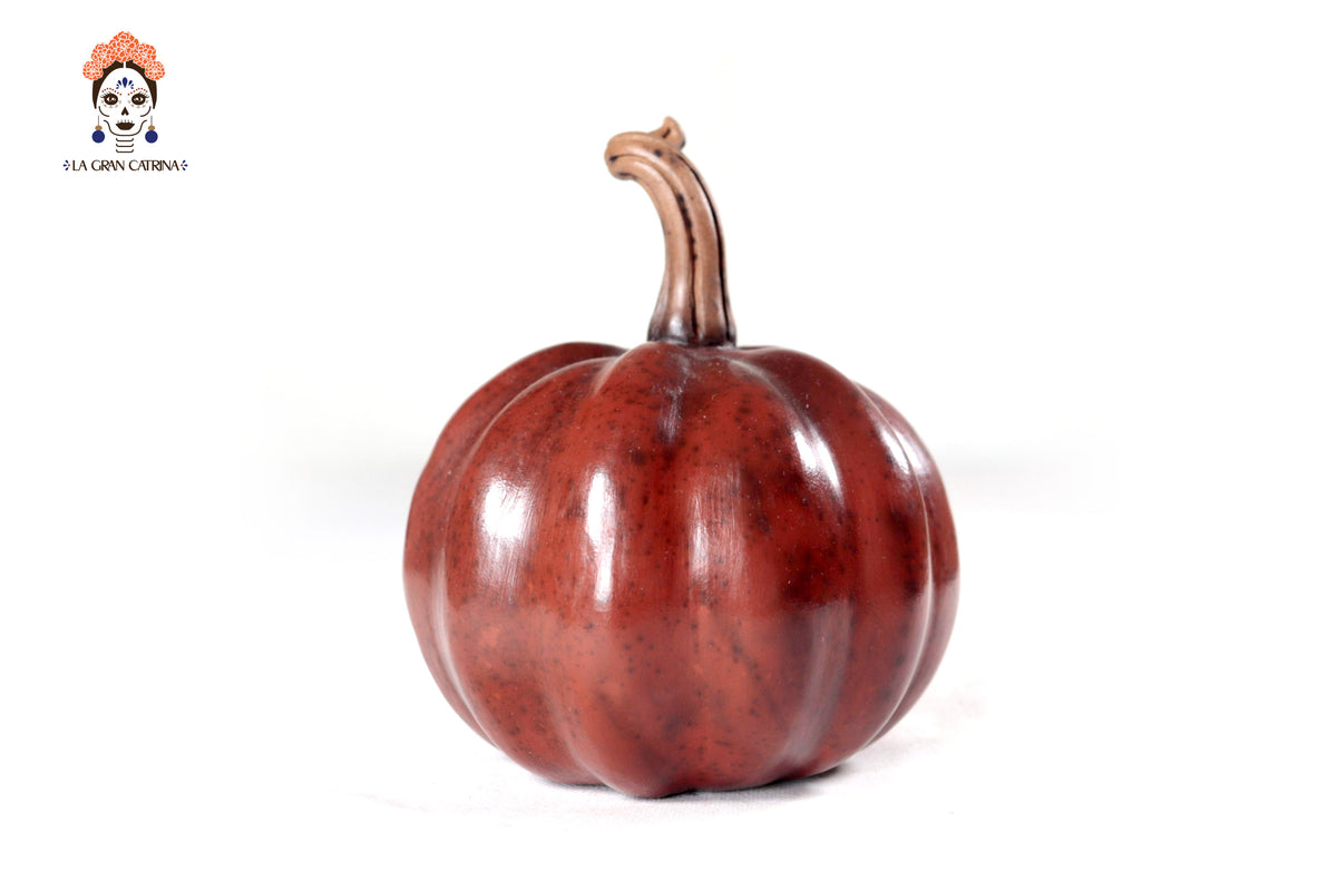 Juego de 3 calabazas rojizas - 25 cm. 9.8 in. - En Producción Calabaza