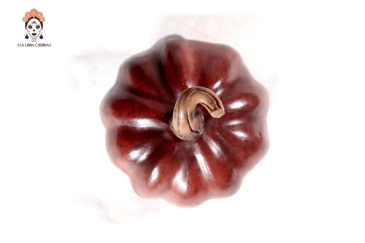 Juego de 3 calabazas rojizas - 25 cm. 9.8 in. - En Producción Calabaza