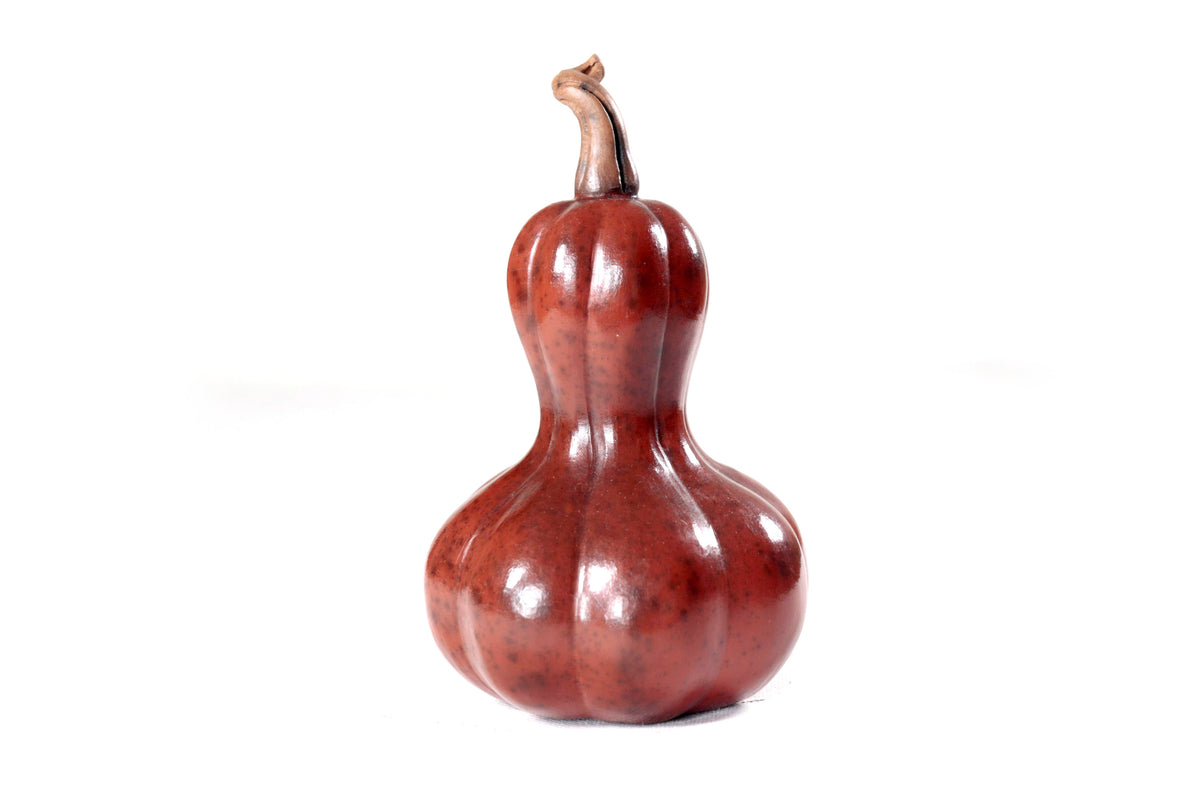 Juego de 3 calabazas rojizas - 25 cm. 9.8 in. - En Producción Calabaza