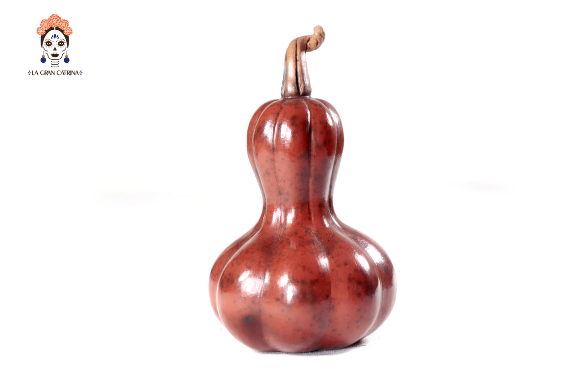 Juego de 3 calabazas rojizas - 25 cm. 9.8 in. - En Producción Calabaza
