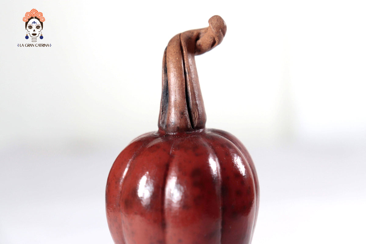 Juego de 3 calabazas rojizas - 25 cm. 9.8 in. - En Producción Calabaza