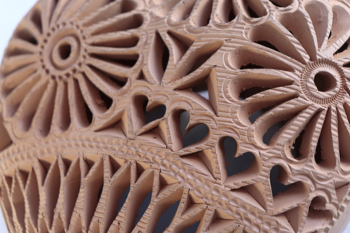 Corazón Natural de Pared - 20 cm. 7.8 in. Barro negro
