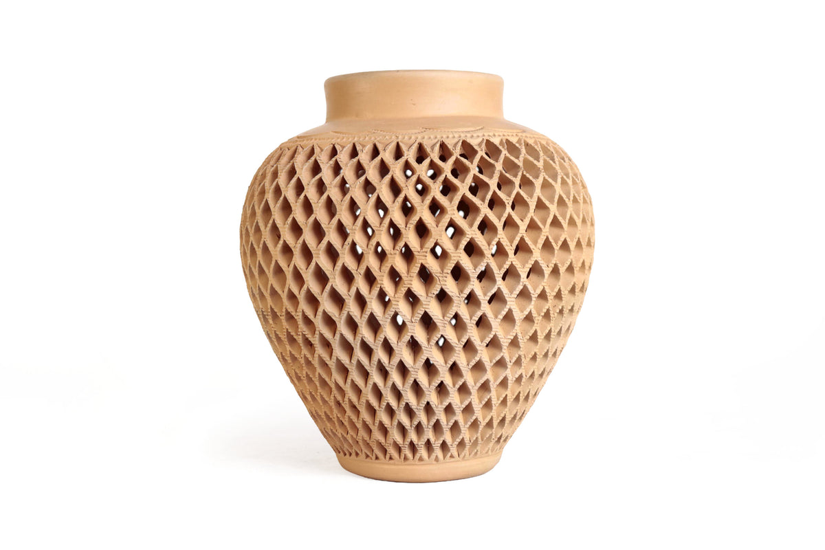 Tibor Artesanal de Barro Natural - 35 cm. 13.7 in. Barro negro