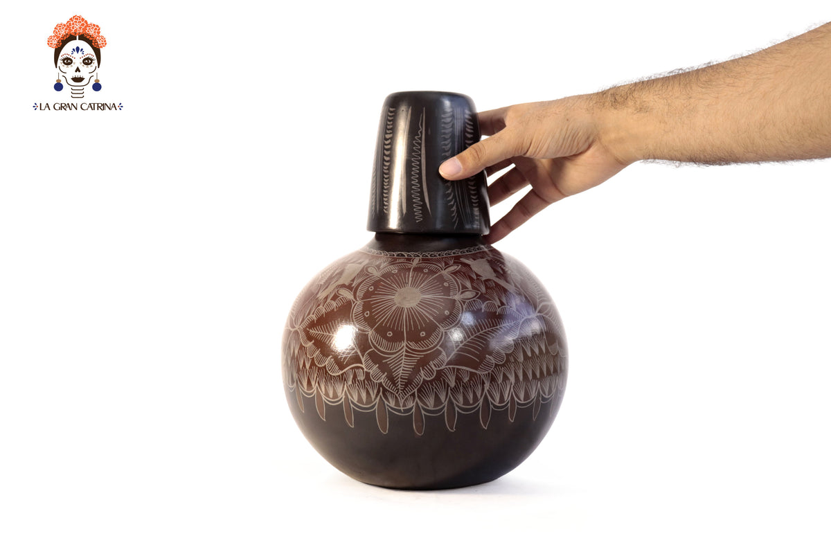 Jarrón Botellón Café - 30 cm. 11.8 in. Huancito