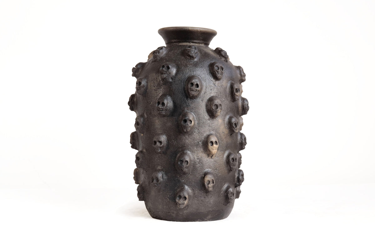 Maceta Ahumada de Calaveras - 30.5 cm. 12 in. Artesanía