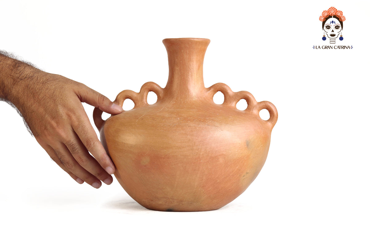 Jarrón Mixe Ancestral con 6 Asas - 25 cm. 10 in. Mixe