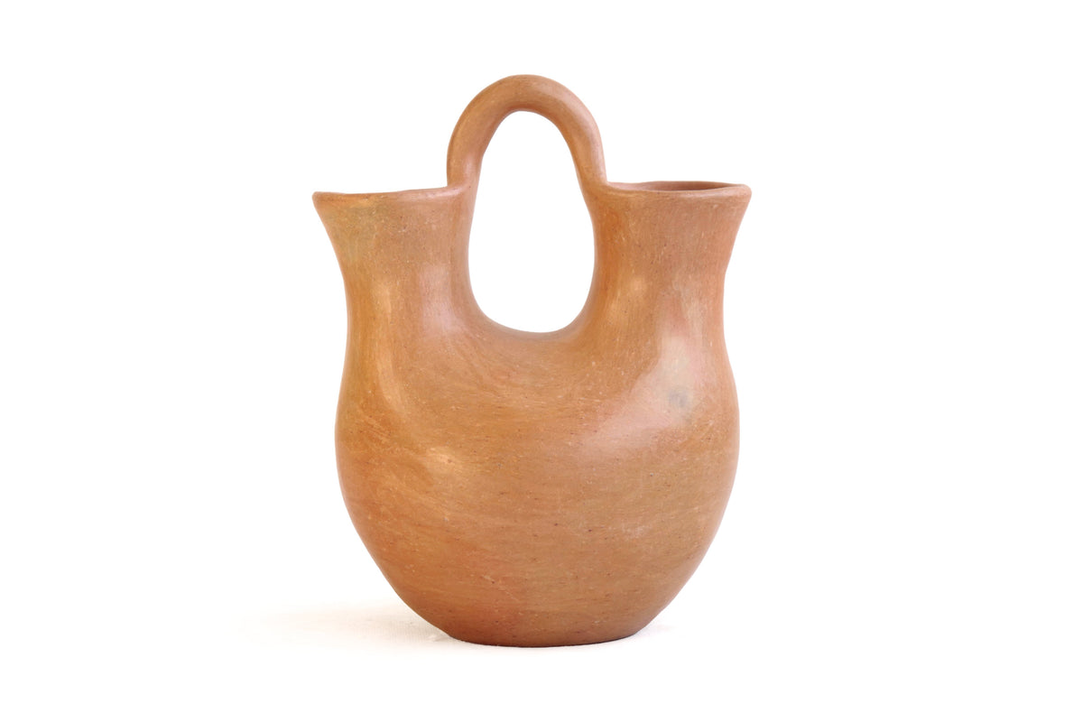 Jarrón Mixe Ancestral con 2 Bocas y 1 Asa - 20 cm. 7.8.